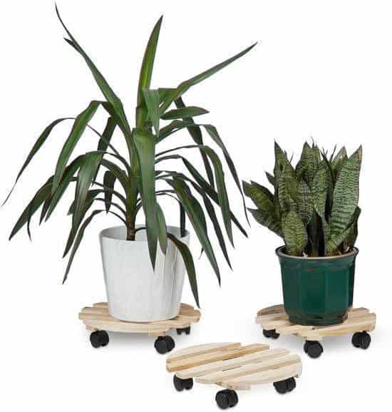 Praktische plantentafel op wielen- Cosy&Trendy Verrijdbare onderzetter met planten