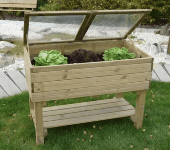 Beste houten kweekkas- Solid vierkantemetertuin met serre Keukenhof in de tuin